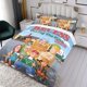 thumbnail image 3 of Recreo Conjunto de sábanas temático, trío de piezas, cómodo y amigable con la piel, diseño único, regalo de decoración para el hogar para familiares, amigos y fans,140cm *210cm, 3 of 6