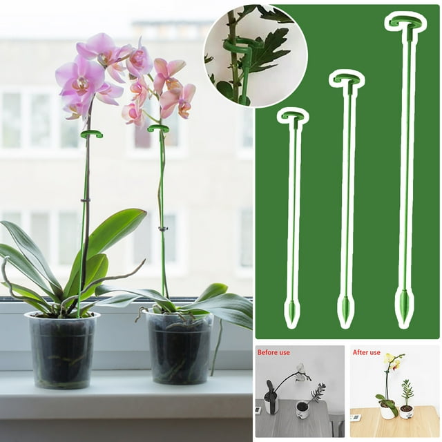 Xihbxyly Soporte para Flores de Phalaenopsis, Estacas de Soporte para Plantas, Varillas Resistentes Antiencamado, Evitan Que Se Doblen y Se Enreden, Protección para Jardín Exterior, Multiusos, Juego