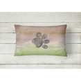 thumbnail image 2 of Carolines Treasures BB7359PW1216 Dog Paw Watercolor Canvas Fabric Decorative Pillow  12H x16W multicolor, 2 of 3