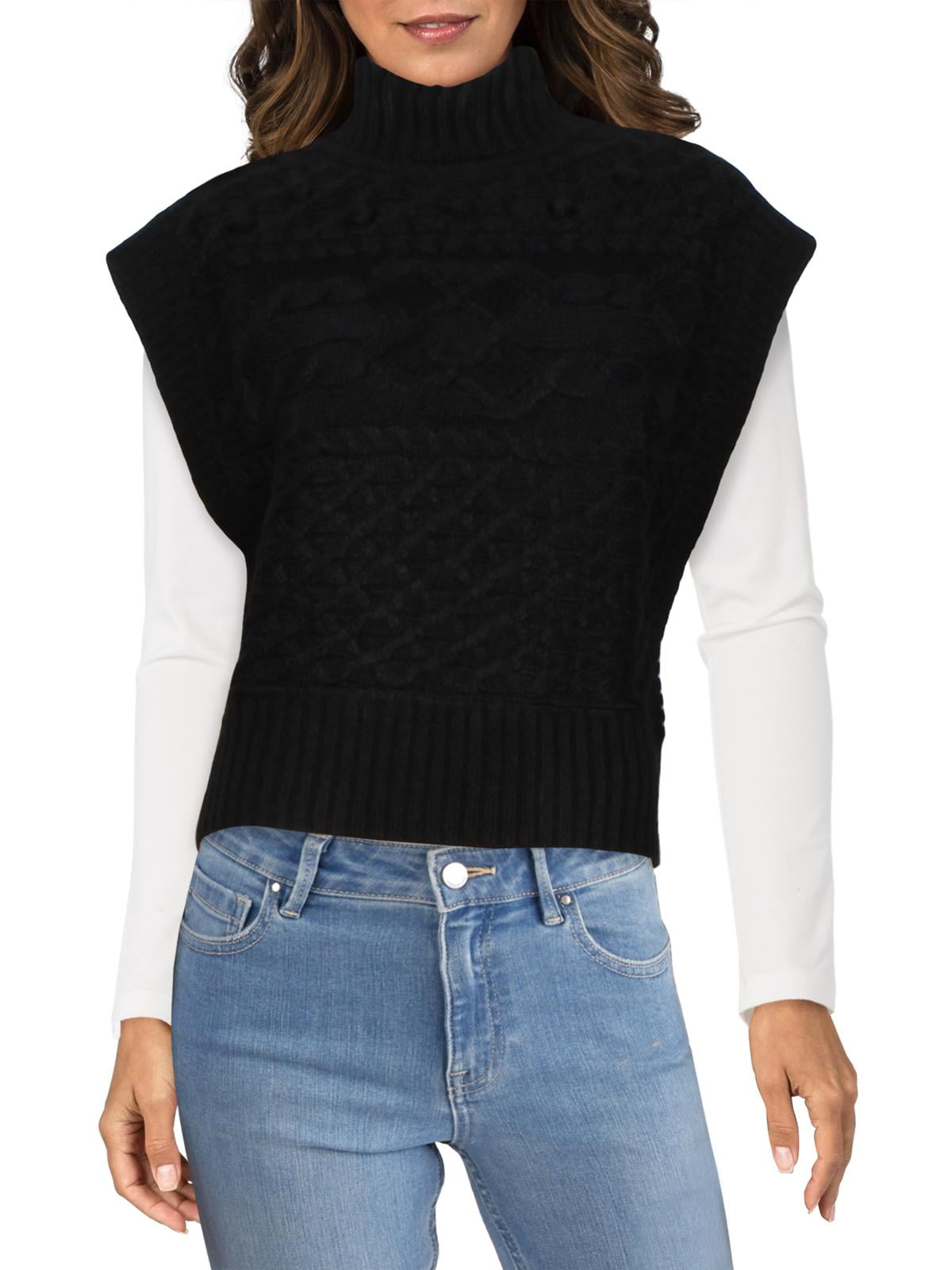 black knit vest