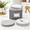 Saucer Case - 7" diameter x 6" height, variant on Fine Stor- Set Of 4 Quilted Cases For Dinnerware Storage. Sizes: 12" 10" 8" And 7" Wide Gray 48 Felt Plate Separators Included
