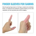 thumbnail image 4 of Unique Bargains Mobile Gaming Finger Sleeve Controller Finger Thumb Sleeve, Silver Cloth Anti-Sweat Breathable Pink, 1 Set, 4 of 6