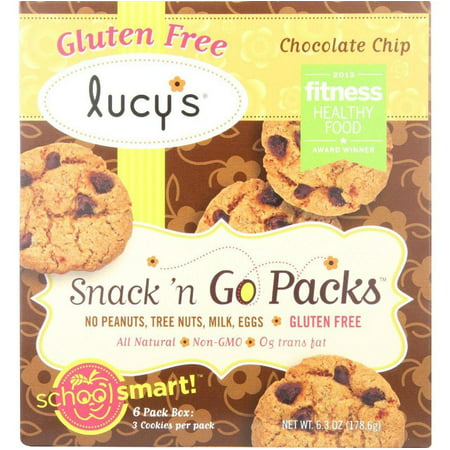 Dr. Lucys Cookies - Chocolate Chip - Snack N Go Packs - 6.3 oz - case of