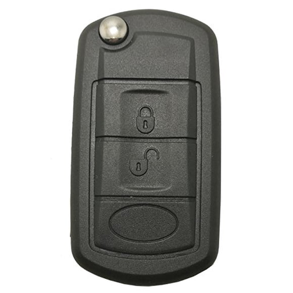 J-ACCES Key Fob Case Shell Fit for Land Rover LR3 Discovery Range Rover Sport Flip Keyless Entry Remote Car Key Fob Cover Replacement Key Casing