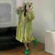 thumbnail image 3 of Mujer invierno monstruo de ojos grandes pijamas de lana de Coral verde ropa de descanso cálida bata exterior larga de dibujos animados, 3 of 5