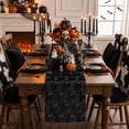 thumbnail image 3 of Sm:)e Black Ghost Halloween Table Runner 13x72 Inch, Soft Plush Faux Fur Mantel Kitchen Dining Table Decor, Halloween Home Party Decor, 3 of 6