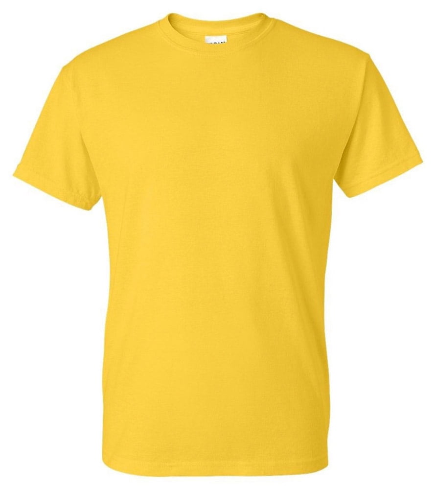 Gildan G8000 50% Cotton 50% Polyester DryBlend T-Shirt Gold 3XL 5 Pack 