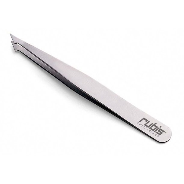 Rubis Rubis Evolution Pointed/Slanted Tweezer, Stainless Steel