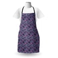 thumbnail image 3 of Roses Apron, Nostalgic Cottage Garden Theme Pink Rose Blossoms on Branches, Unisex Kitchen Bib with Adjustable Neck for Cooking Gardening, Adult Size, Blue Grey Night Blue, by Ambesonne, 3 of 4