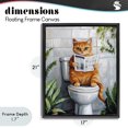 thumbnail image 4 of Stupell Industries Eclectic Orange Cat Reading Paper Black Floating Frame Canvas Art, 17 x 21, by The Prints Vibe, 4 of 8