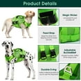 thumbnail image 3 of Kuoser Dog Life Jacket, Reflective and Adjustable Dog Life Vest for Small Medium Large Dogs Green, XS, 3 of 8