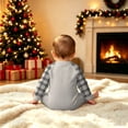 thumbnail image 5 of WJOSBXT Family Matching Christmas Pajama Set with Pockets & Plaid Pants , Long Sleeve Holiday PJs Sleepwear Outfit for Christmas Party Family Photos 3 Months, 5 of 5