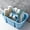 Blue, variant on Portable Divided Cleaning Caddy Basket, Multi-compartment Handheld Plastic Storage Caddy for Bathroom Kitchen Household Cleaning Supplies Organizer