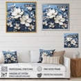 thumbnail image 4 of Designart "Elegant Blooming Blue And White Magnolias" Magnolias Canvas Art Print, 4 of 7