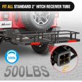 thumbnail image 5 of Nilight 60" x 24"x 7.87" Hitch Cargo Carrier & 5/8" Hitch Pin Clip Fits 2-inch Receiver 500 Lbs Heavy Duty Capacity Luggage Basket Hitch Fold Up for SUV Pickup Camping Traveling, 5 of 7