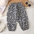 thumbnail image 2 of JUMEYU Dress Pants Girls Girls Wide Leg Pants Summer Cute Cotton Elastic Waist Barrel Pant Casual Loose Flowy Palazzo Long Trousers Size 7-8 (Light Pink,7-8 Years), 2 of 3