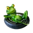 thumbnail image 3 of La estatua de puede flotar en agua Figuras de rana Collections Resina de la escultura animal Decoración del estanque para el patio del patio Rana tumbada, 3 of 8
