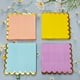 thumbnail image 3 of Xiao Hua 50 servilletas rosas con detalles dorados de 5 x 5 pulgadas, desechables, para decoración de fiestas, bodas, despedidas de soltera y baby showers, cenas y almuerzos (morado)., 3 of 5