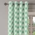 thumbnail image 3 of Ambesonne Mint Grommet Curtain, Striped Geometrical Tile, 50" x 63", Mint Green Pale Green, 3 of 6