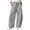 Gray, variant on Women's Vertical Rib Corduroy Barrel Pants,Solid Elastic Drawstring Waist Pants with Side Pockets,Loose Casual Lantern Trousers for Fall Winter,Black Women's S-XXXL