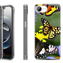 Shockproof Protective Phone Case for iPhone 16e, by OneToughShield - Butterfly Flower