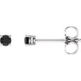 thumbnail image 5 of 2.5mm Round Onyx Earrings in 14k White Gold, 5 of 5