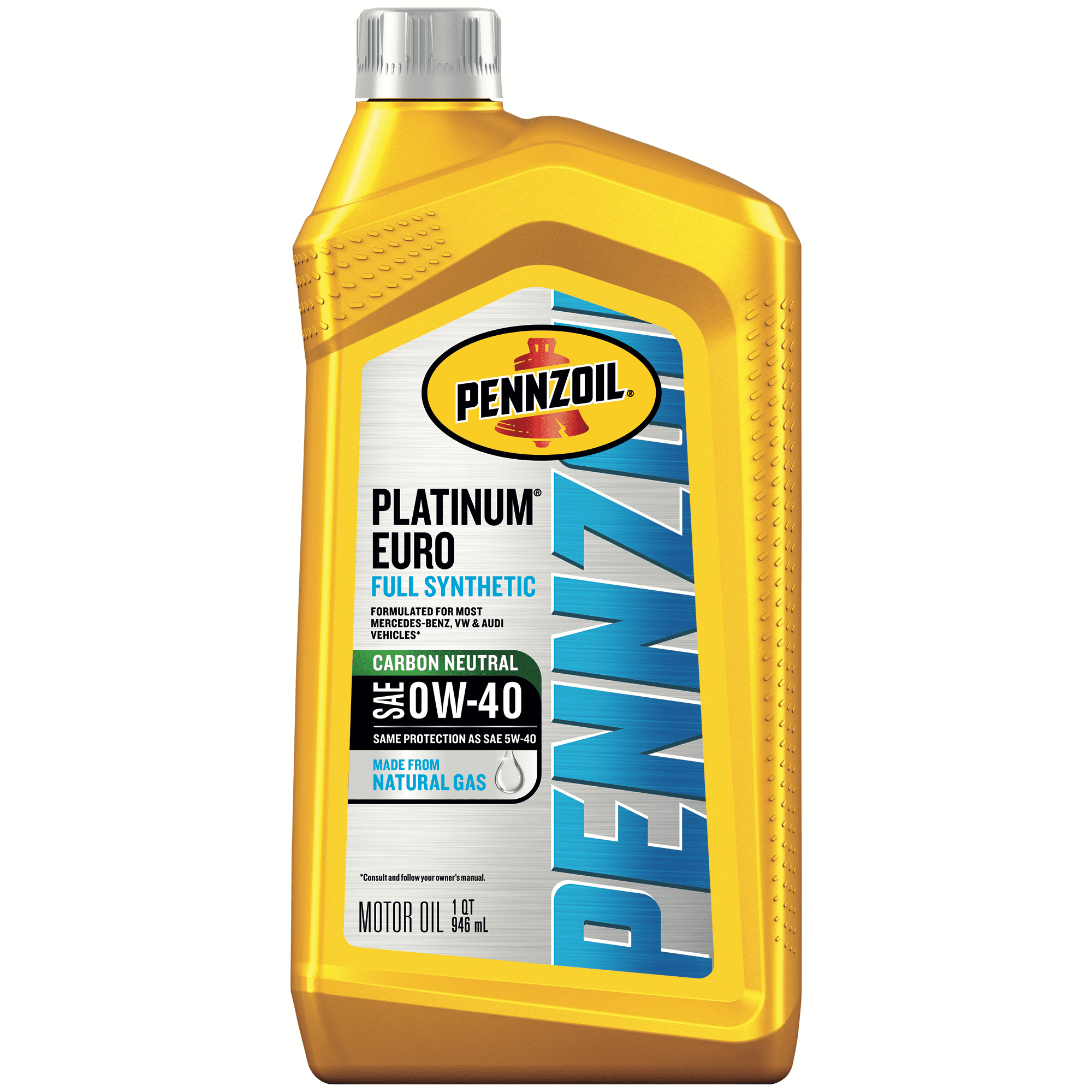 Pennzoil Platinum Euro Full Synthetic 0W-40 Motor Oil, 1 Quart