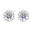 thumbnail image 3 of SDJMa Snowflake Diamond Earring Silver Stud Earrings Crystal Jewelry Gifts For Mom Girlfriend, 3 of 7