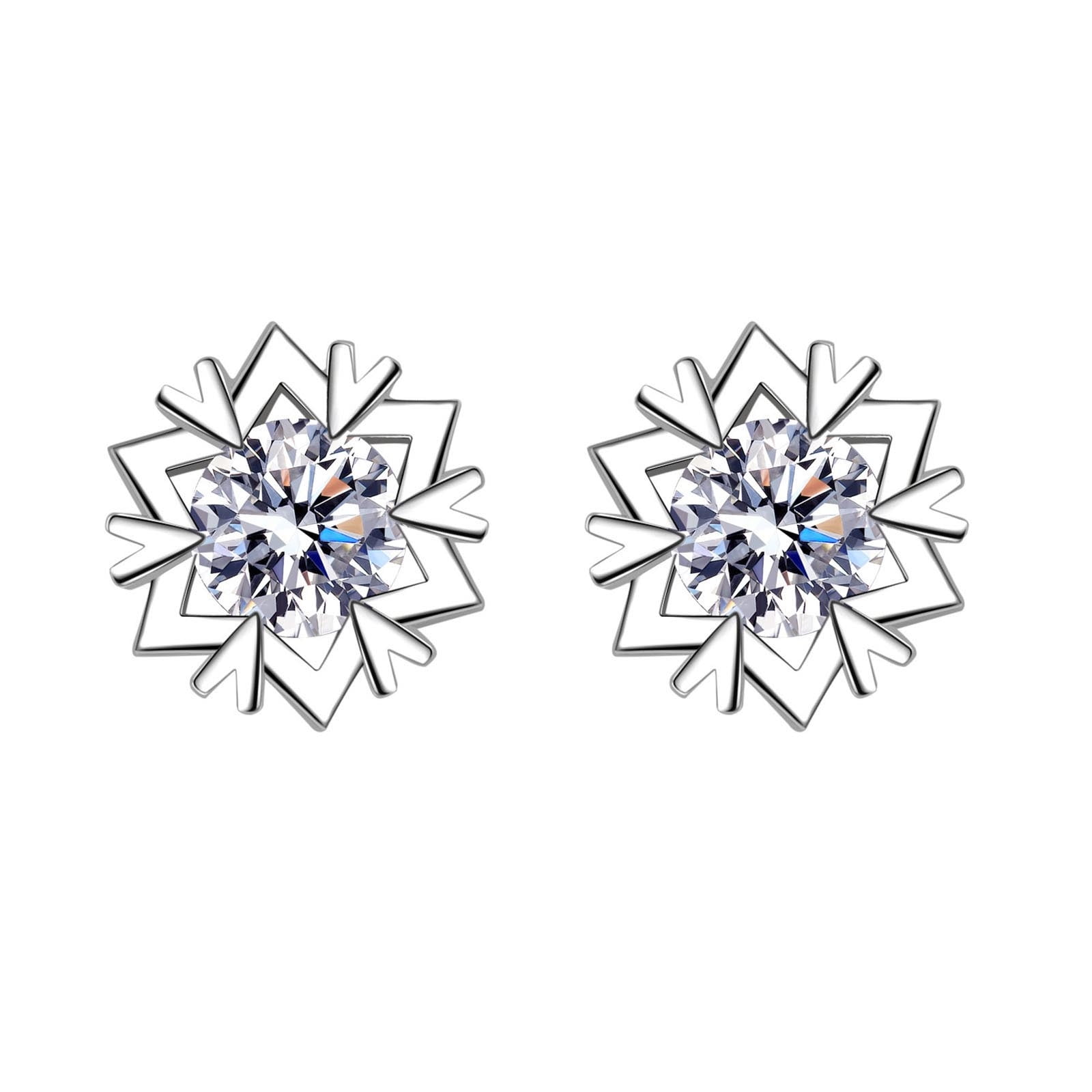 Swarovski crystal snowflake earrings outlet