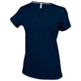 thumbnail image 1 of Kariban T-Shirt à Manches Courtes Col en V pour Femmes, 1 of 2