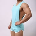 thumbnail image 6 of FRSASU Men's Sleeveless Tank Tops Loose Leisure Athletic Workout Running Muscle Shirts Summer Gym Bodybuilding T-Shirts Sky Blue, 6 of 9