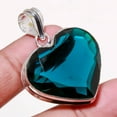 thumbnail image 2 of Apatite Gemstone Pendant Handmade Dainty Unique Design Heart Shape Jewelry 1.70", 2 of 3