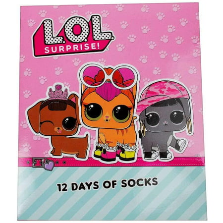 LOL Surprise 12 Days of Socks Kids Size Medium 9-2.5