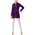 thumbnail image 1 of I.N.C Womens Button-Trim Coat, Purple, X-Large, 1 of 1
