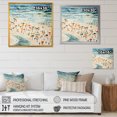 thumbnail image 4 of Designart "Parade of Umbrellas on Beach Day III" Beach Wall Art - Coastal Blue Beach People Entryway Wall Art Print, 4 of 6