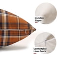 thumbnail image 3 of Fall Plaid Lumbar Pillow Covers 12x20 Set of 2 Orange Blue Buffalo Plaid Tartan Print Decorative Throw Pillows Outdoor Pillowcase Rectangular Linen Farmhouse Cushion Case Decor for Couch Sofa Bed, 3 of 6