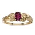 thumbnail image 1 of 10k Yellow Gold Oval Rhodolite Garnet And Diamond Ring, 1 of 1
