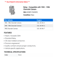 thumbnail image 2 of Relay - Compatible with 1983 - 1986 Chevy Camaro 1984 1985, 2 of 2