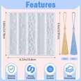 thumbnail image 5 of Qisuw Colorful Handmade Bookmark Resin Molds Rectangle Transparent Resin Molds with Tassels Silicone Bookmark Mold Kit for DIY, 5 of 9