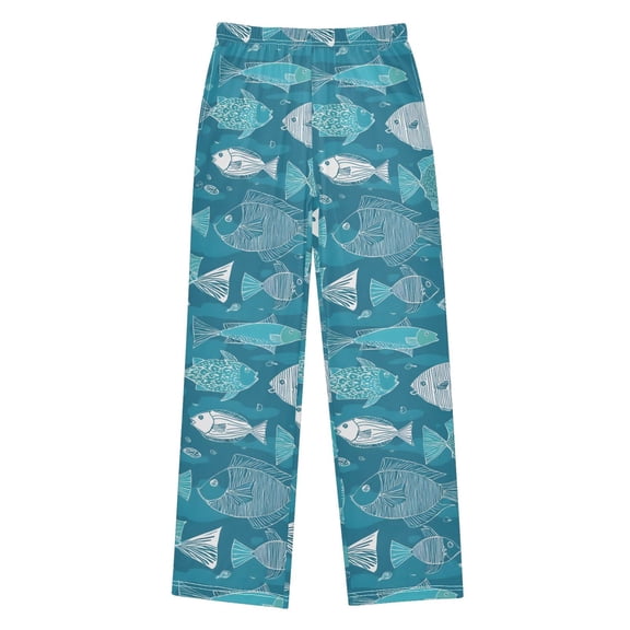 joogoo Cute Fishes Kids Pajama Pants Pj Bottoms Boy Girls Sleepwear Lounge L