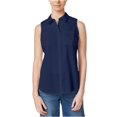 thumbnail image 2 of maison Jules Womens Sleeveless Basic T-Shirt, Blue, X-Small, 2 of 2