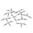 thumbnail image 1 of 10pcs Eslabón Giratorio 3 Vías Luminoso Barril Rodante En Forma Conector 2cm Sharpla 3 Way Swivels, 1 of 5