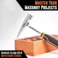 thumbnail image 2 of Mutt Tools Professional Brick Hammer - 20oz Heavy Duty Masonry Hammer for Bricklayer Tools, Stone Hammer for Mason Work, 2 of 6