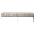 thumbnail image 3 of Merritt Velvet Fabric Pleated Bench - Dulce Sand, 3 of 5