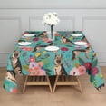 thumbnail image 3 of German Shepherd Dog and Flower Square Tablecloth,Waterproof Square Table Cover,Wipeable Spillproof Washable Table Cover for Home Kitchen Party Decor 60"x60"(152x152cm), 3 of 6