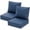 Navy Blue-2pack, variant on SLSY Set of 2 Outdoor Chair Cushion,6" Thick Patio Seat Cushion,28D High Density Sponge Cushions,Waterproof & Fade Resistant Patio Furniture Cushions for Wicker Chair,Bench Swing