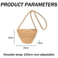 thumbnail image 2 of Bolso cruzado tejido a mano para mujer, bolso de hombro tejido de ganchillo de algodón, bolso hecho a mano para playa de verano, 2 of 6