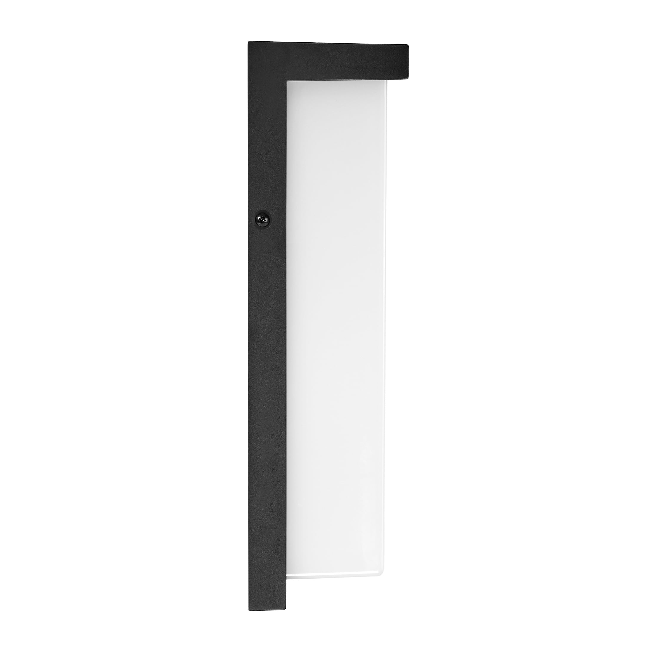 Maxxima 14" LED Outdoor Wall Light, Black w/ Frosted Lens, Modern Porch Light, 2500 Lumens, 5 CCT 2700K-5000K
