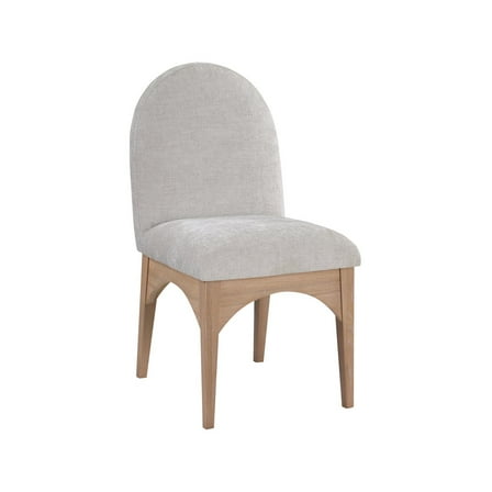 Meridian Furniture Waldorf Grey Chenille Fabric Dining Side Chair