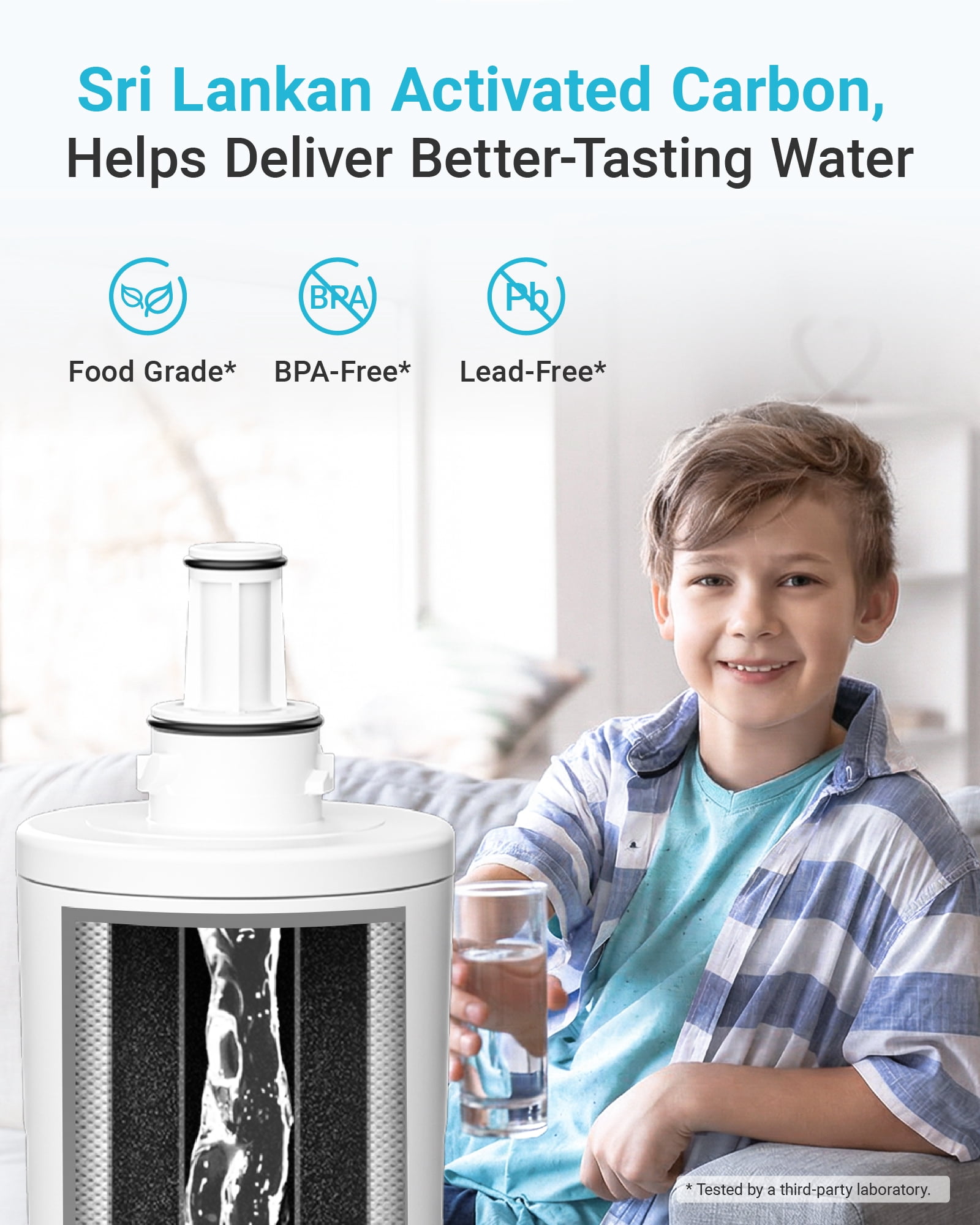 AQUA CREST AQF-FF1B Refrigerator Water Filter, Replacement for Samsung® DA29-00003G, DA29-00003B, DA29-00003A, Aqua-Pure Plus, HAFCU1, RFG237AARS, FMS-1, RS22HDHPNSR, RSG257AARS, WSS-1 (Pack of 4)
